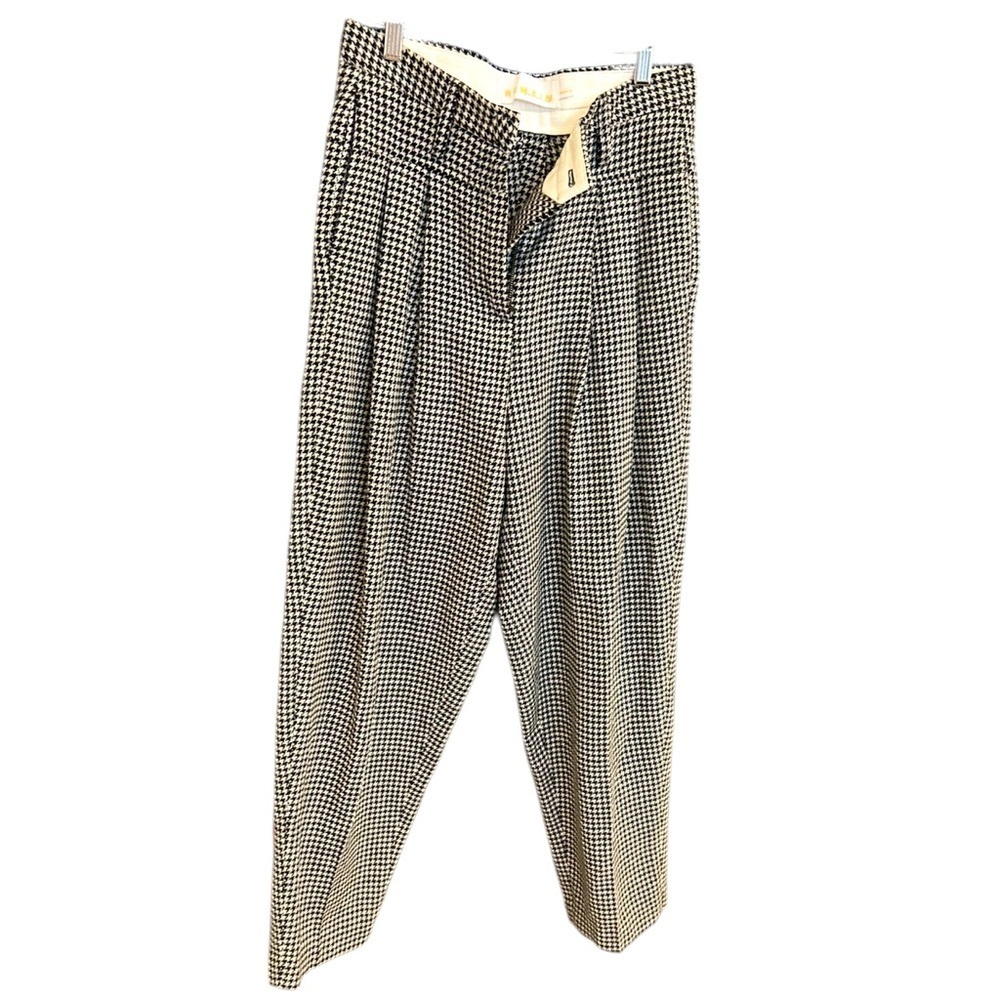REMAIN Birger Christiansen size 4 GUC houndstooth wool pleated Dress Pants
